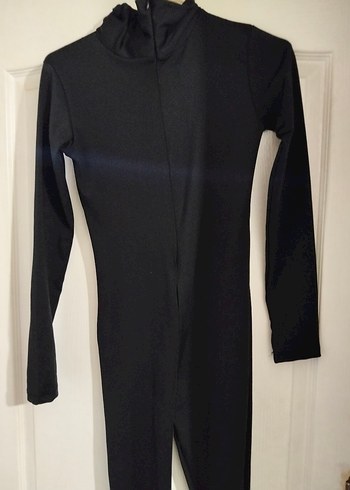 Siyah Uzun Kollu Kadın Tulum - Görsel 2