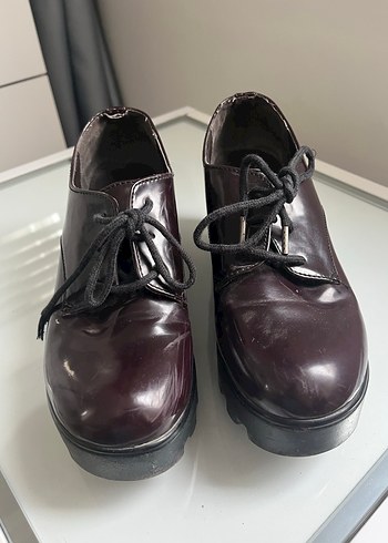 Bordo Rugan Stiletto Topuklu Klasik Kadın Ayakkabı - Görsel 2