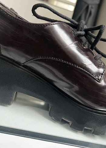 Bordo Rugan Stiletto Topuklu Klasik Kadın Ayakkabı - Görsel 4