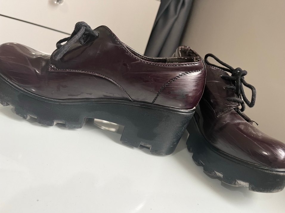 Bordo Rugan Stiletto Topuklu Klasik Kadın Ayakkabı - Görsel 3