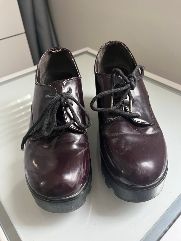 Bordo Rugan Stiletto Topuklu Klasik Kadın Ayakkabı - Görsel 2