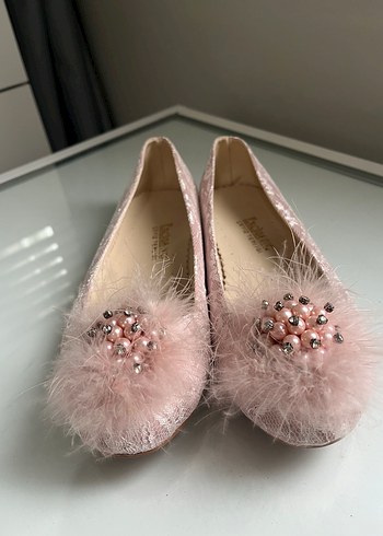 Dantel Detaylı Pembe Düz Stiletto - Görsel 3