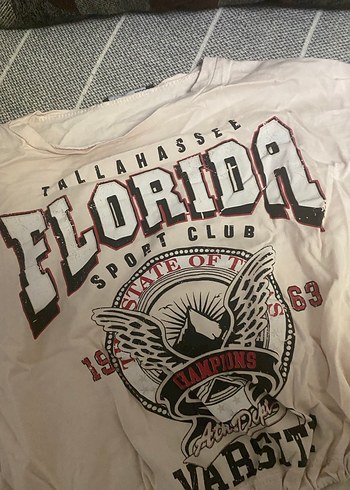 Beyaz Baskılı Kısa Kollu Tişört - Görsel 2