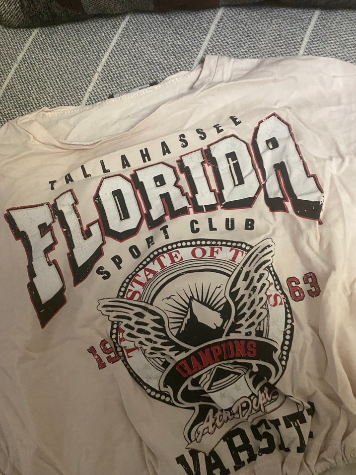 Beyaz Baskılı Kısa Kollu Tişört - Görsel 2