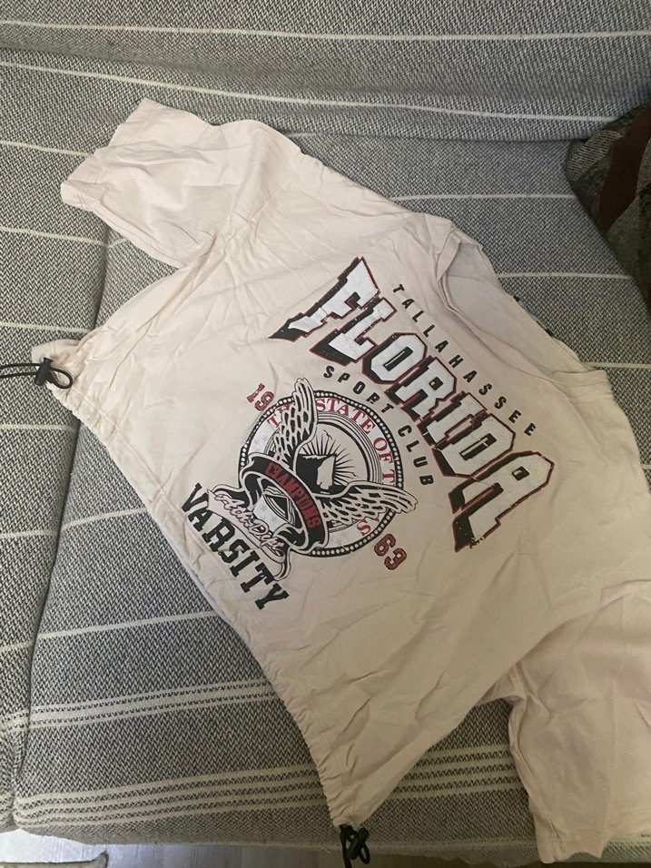 Beyaz Baskılı Kısa Kollu Tişört - Görsel 5