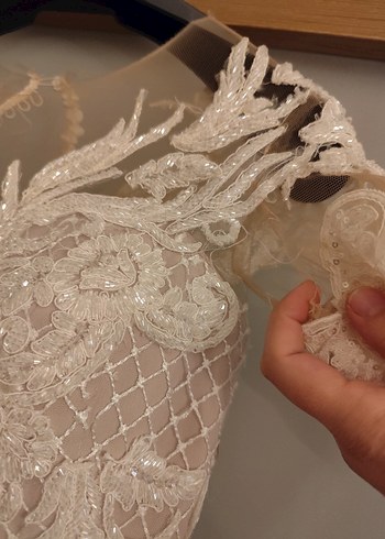 Laberia marka özel tasarım el işlemesi balık model gelinlik - Görsel 12