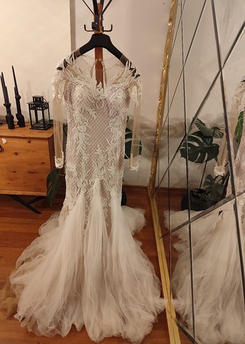 Laberia marka özel tasarım el işlemesi balık model gelinlik - Görsel 9