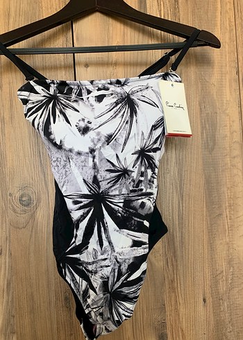 Pierre Cardin Siyah Desenli Askılı mayo - Görsel 4