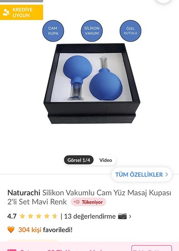 Naturachi slikon vakumlu cam yüz masaj kupası Seti - Görsel 5