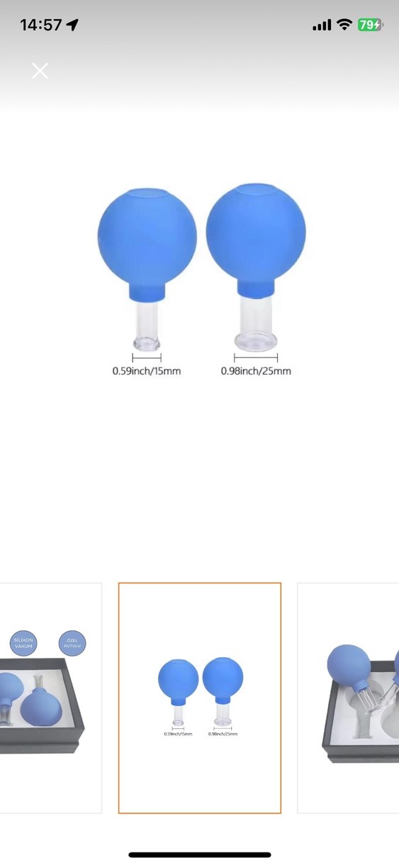 Naturachi slikon vakumlu cam yüz masaj kupası Seti - Görsel 2