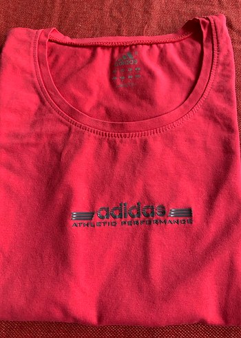 Kadın Pembe Adidas Baskılı Spor Tişört - Görsel 4