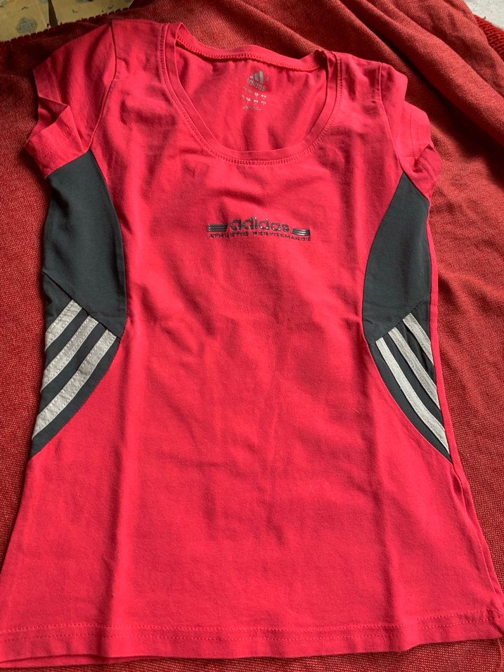 Kadın Pembe Adidas Baskılı Spor Tişört - Görsel 3