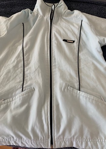 Adidas Mavi Fermuarlı Kadın Spor Ceket, yağmurluk - Görsel 4