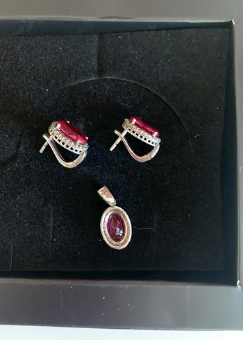 925 ayar gümüş Taşlı Kadın Takı Seti - Görsel 2