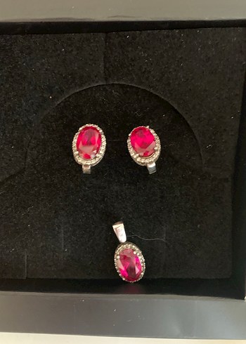 925 ayar gümüş Taşlı Kadın Takı Seti - Görsel 4