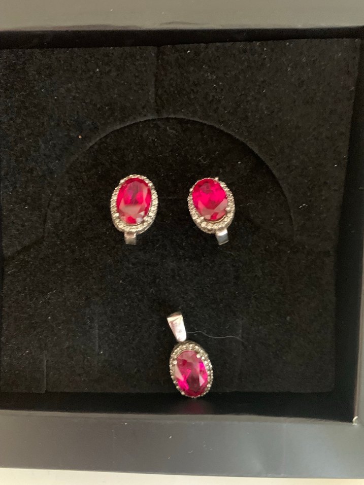 925 ayar gümüş Taşlı Kadın Takı Seti - Görsel 4