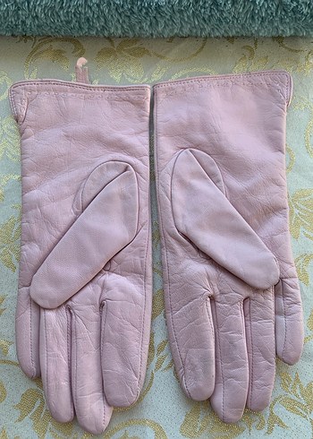 Park Bravo Pastel Pembe Deri Kadın Eldiven - Görsel 2