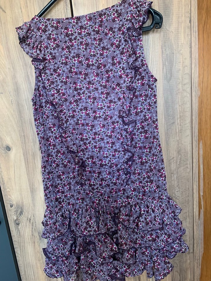 Mango Mor Kolsuz Mini Bohem Elbise - Görsel 3