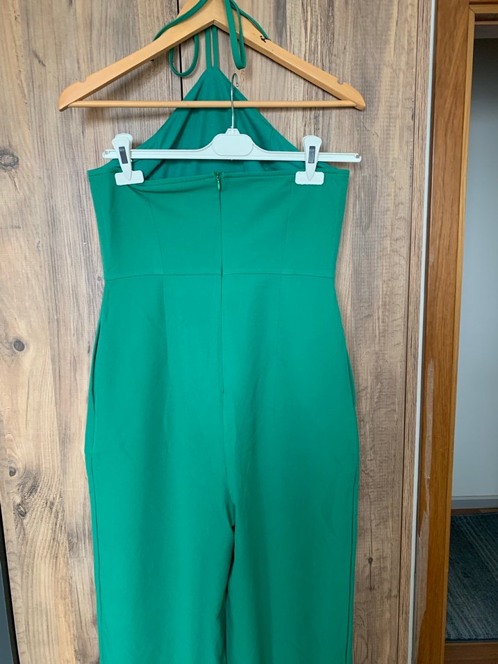 Yeşil Uzun boyundan bağlamalı Kadın Tulum - Görsel 4