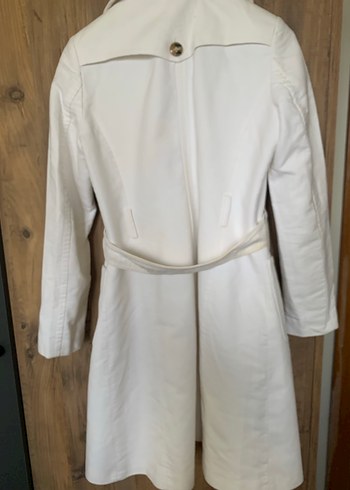 Mango astarlı Beyaz Kadın pardesü - Görsel 4