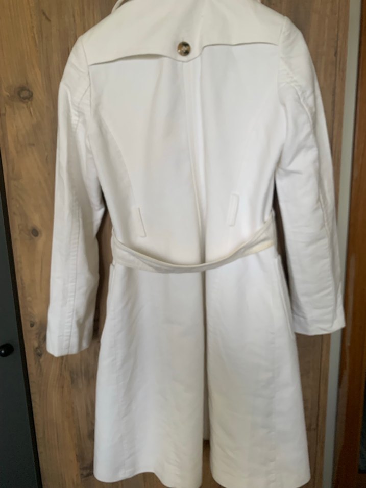 Mango astarlı Beyaz Kadın pardesü - Görsel 4