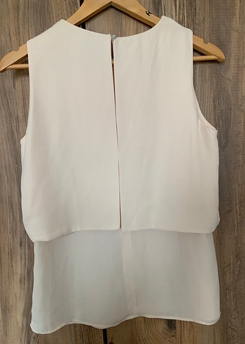 Bej Drapeli Kolsuz Midi Bluz - Görsel 3