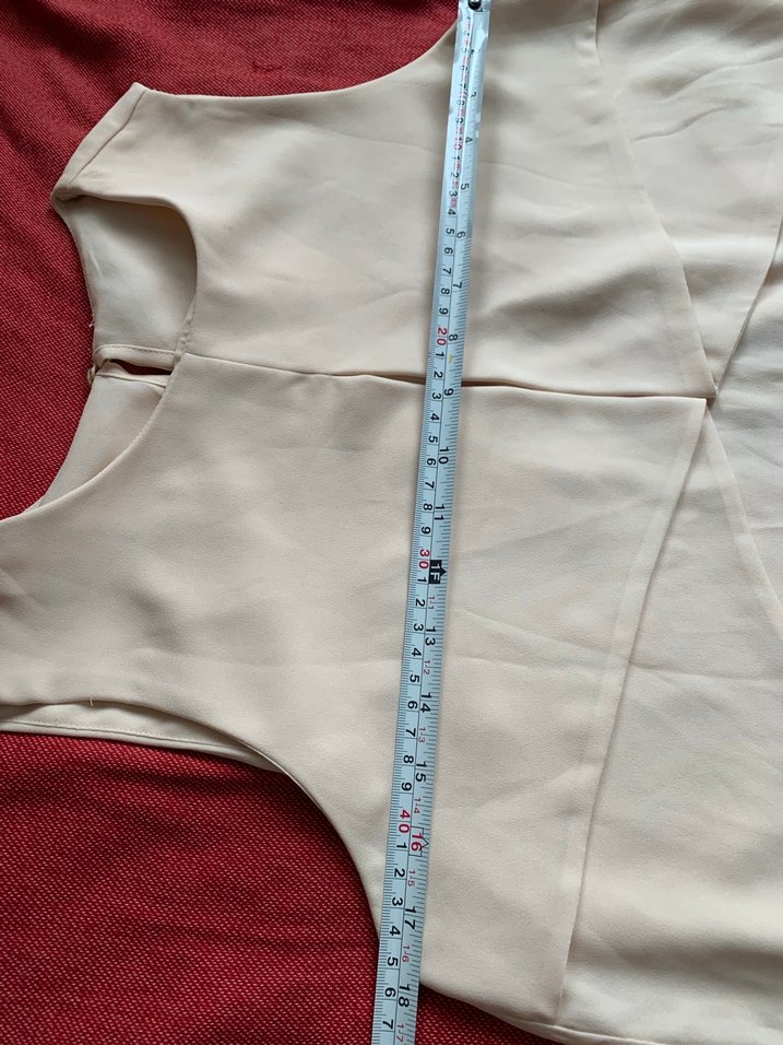 Bej Drapeli Kolsuz Midi Bluz - Görsel 5