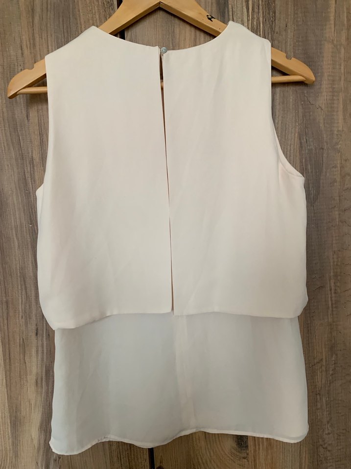 Bej Drapeli Kolsuz Midi Bluz - Görsel 3