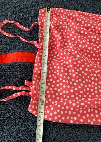 Kırmızı Puantiyeli Straplez Bohem Tulum - Görsel 3