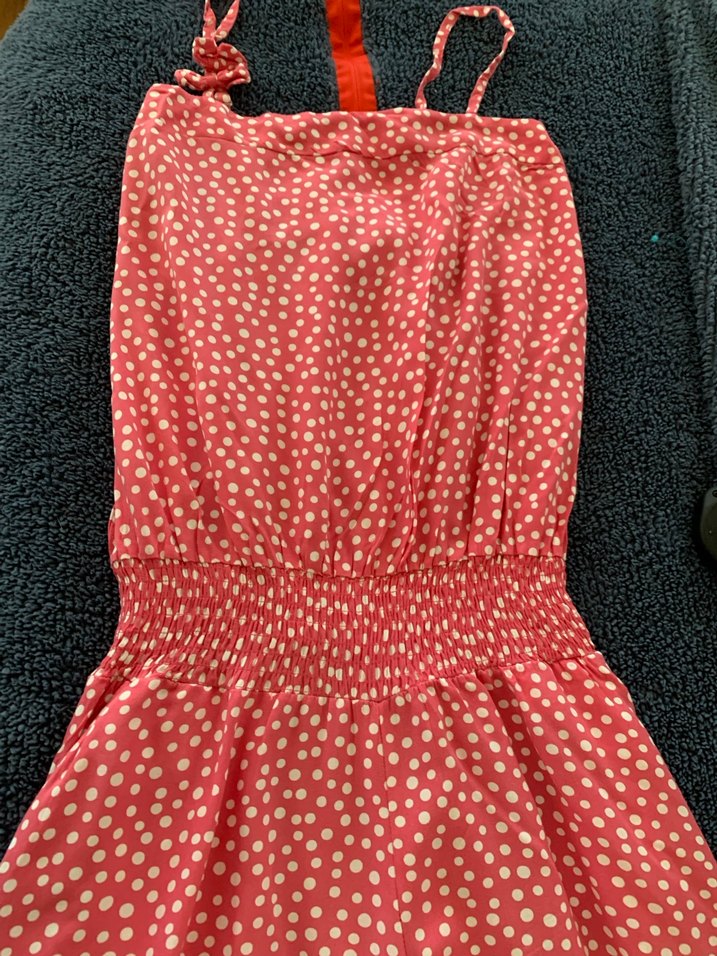 Kırmızı Puantiyeli Straplez Bohem Tulum - Görsel 2
