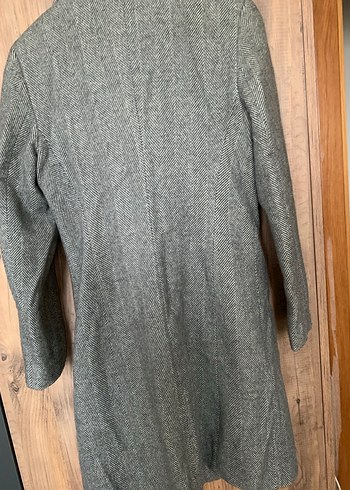 Klasik Düğmeli Gri Kadın astarlı pardesü - Görsel 3