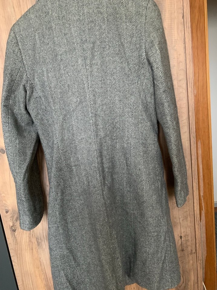 Klasik Düğmeli Gri Kadın astarlı pardesü - Görsel 3