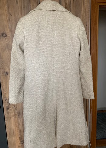 Krem Renk Uzun Astarlı Pardesü - Görsel 5