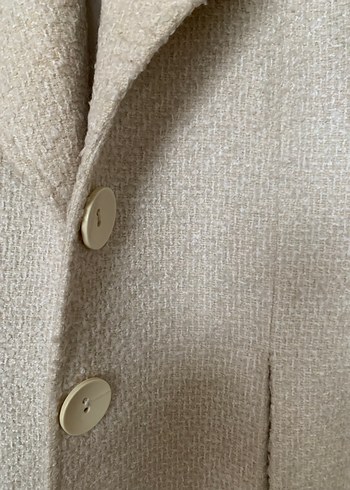 Krem Renk Uzun Astarlı Pardesü - Görsel 2