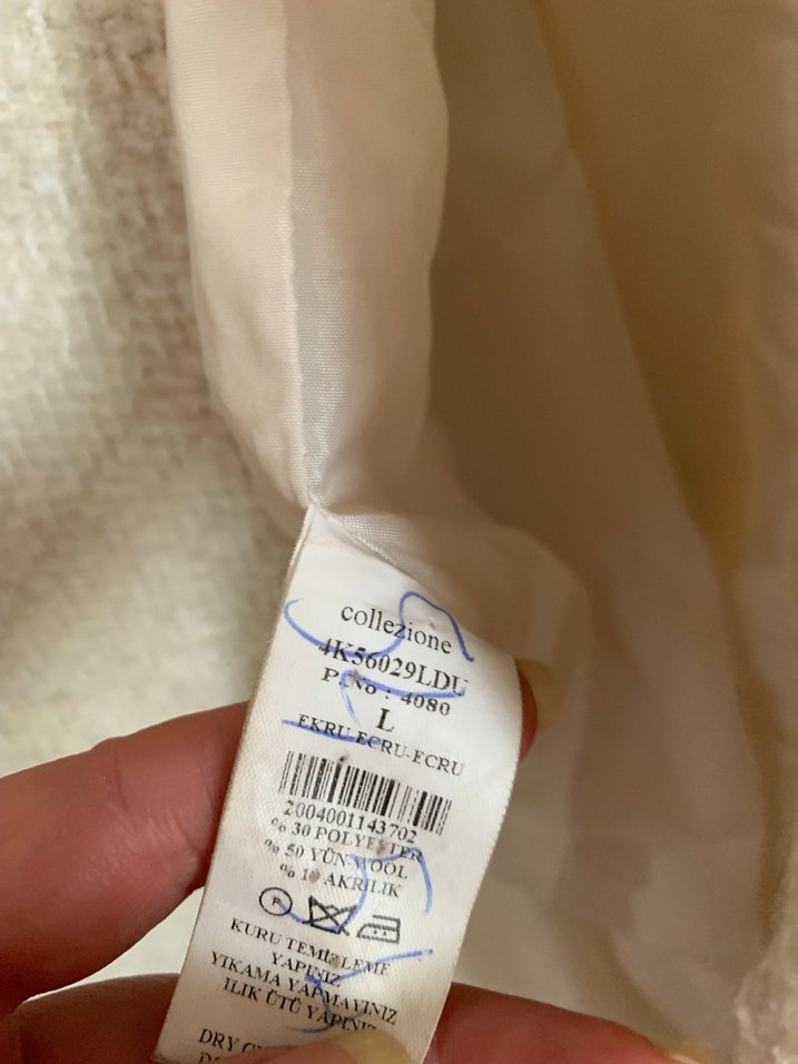 Krem Renk Uzun Astarlı Pardesü - Görsel 4