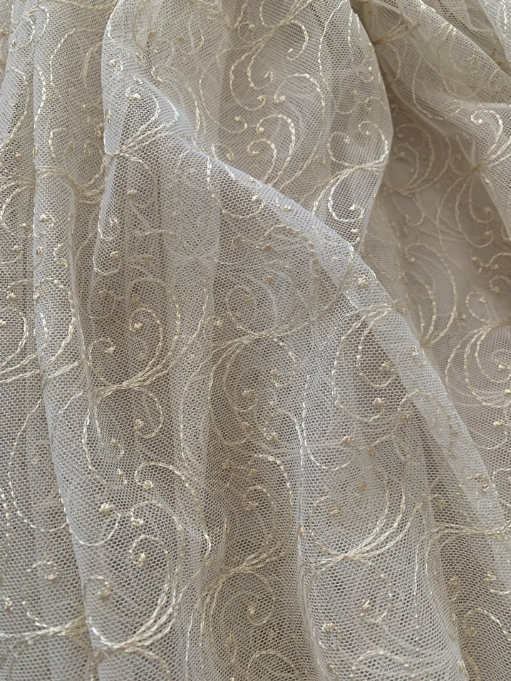 Bohem Stil Krem Rengi Tül Perde - Görsel 3