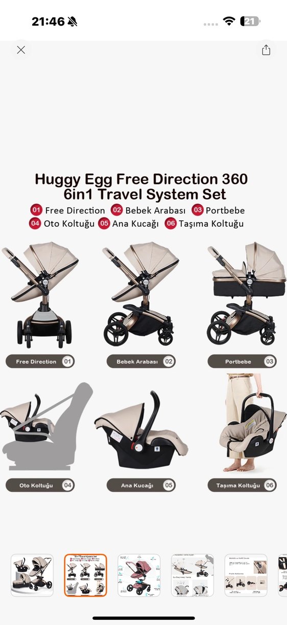 Koyu Camel Bebek Arabası - Görsel 5