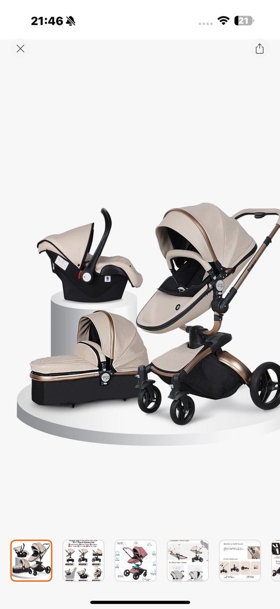 Koyu Camel Bebek Arabası - Görsel 4