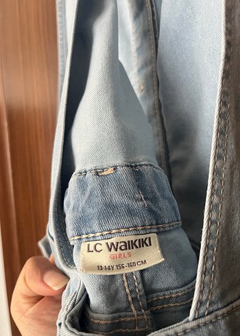Mavi Düğmeli Denim Kız çocuk Elbise - Görsel 5