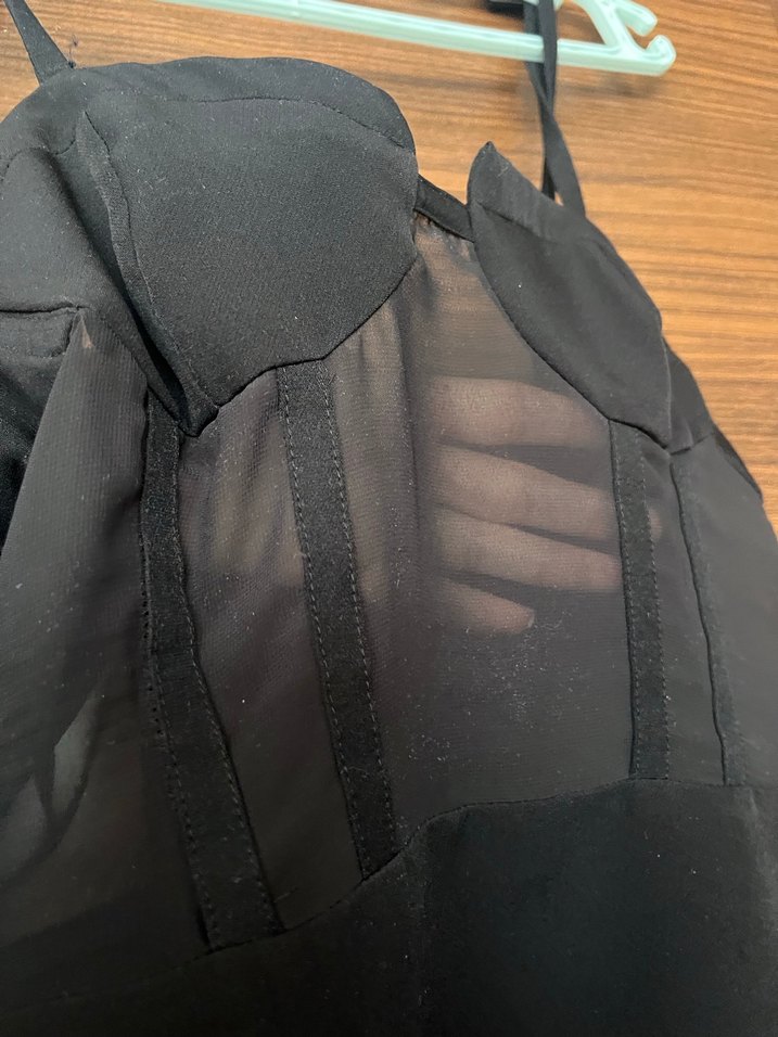 Zara Siyah Midi Elbise - Görsel 2