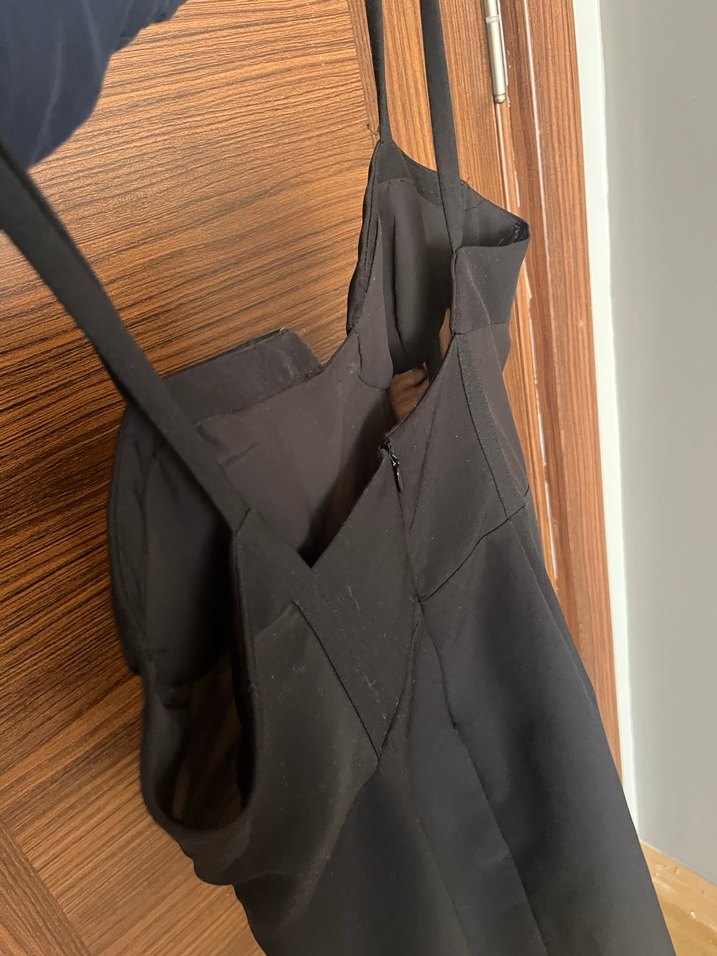 Zara Siyah Midi Elbise - Görsel 5