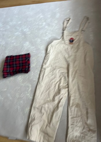 Kadın Keten Beyaz Midi Tulum - Görsel 2