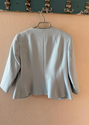 Gri Mini Kadın Blazer Ceket - Görsel 2