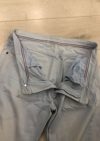 Açık mavi Regular Fit Denim Erkek Pantolon çok az leke var - Görsel 2