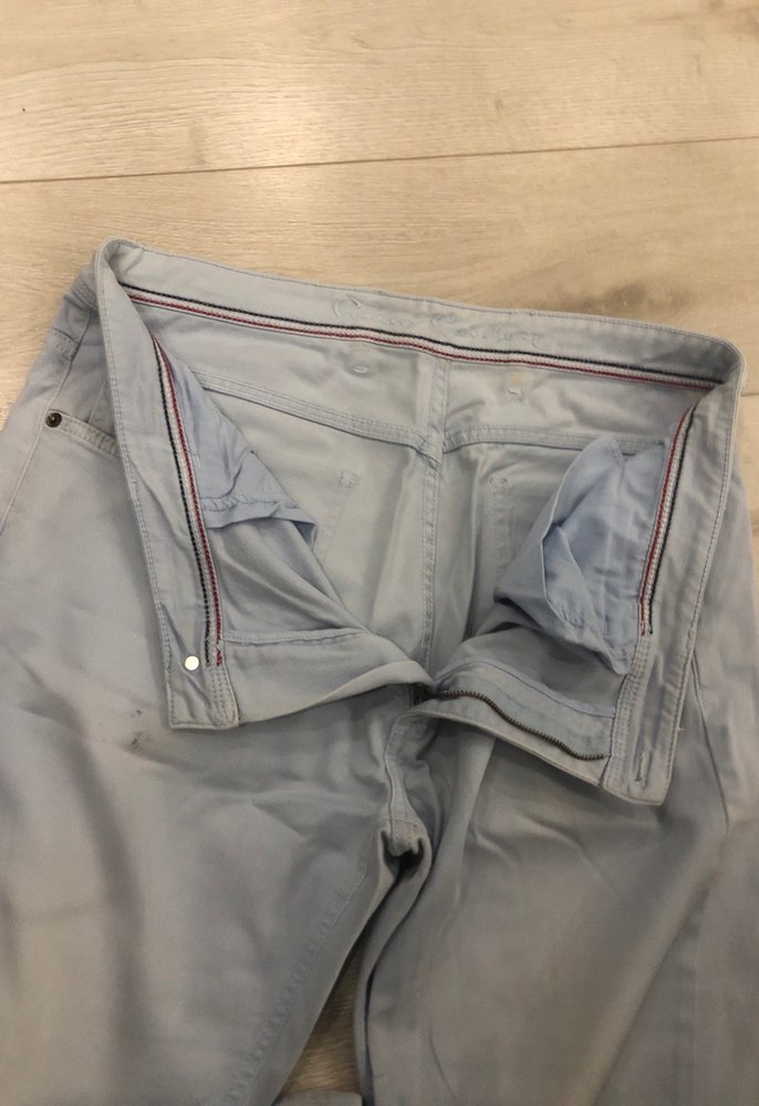 Açık mavi Regular Fit Denim Erkek Pantolon çok az leke var - Görsel 2