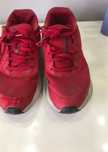 Kırmızı Bağcıklı Kadın Spor Ayakkabı - Görsel 2