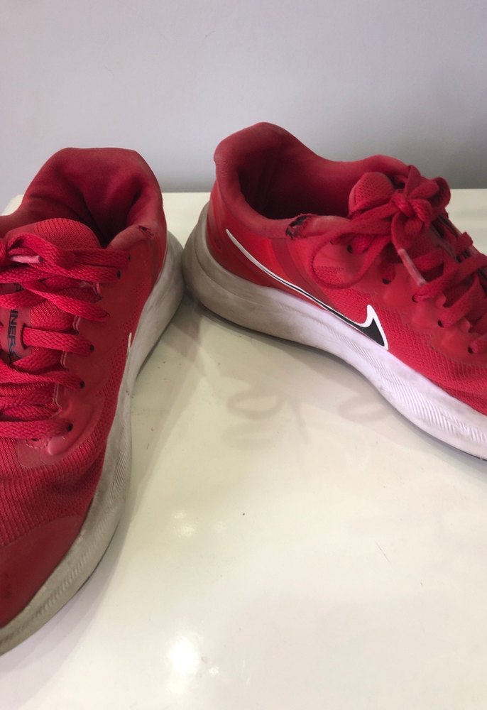 Kırmızı Bağcıklı Kadın Spor Ayakkabı - Görsel 4