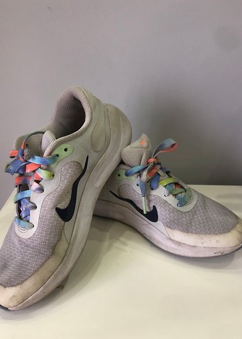 Kadın Beyaz Sneaker Tie-Dye Bağcıklı - Görsel 3