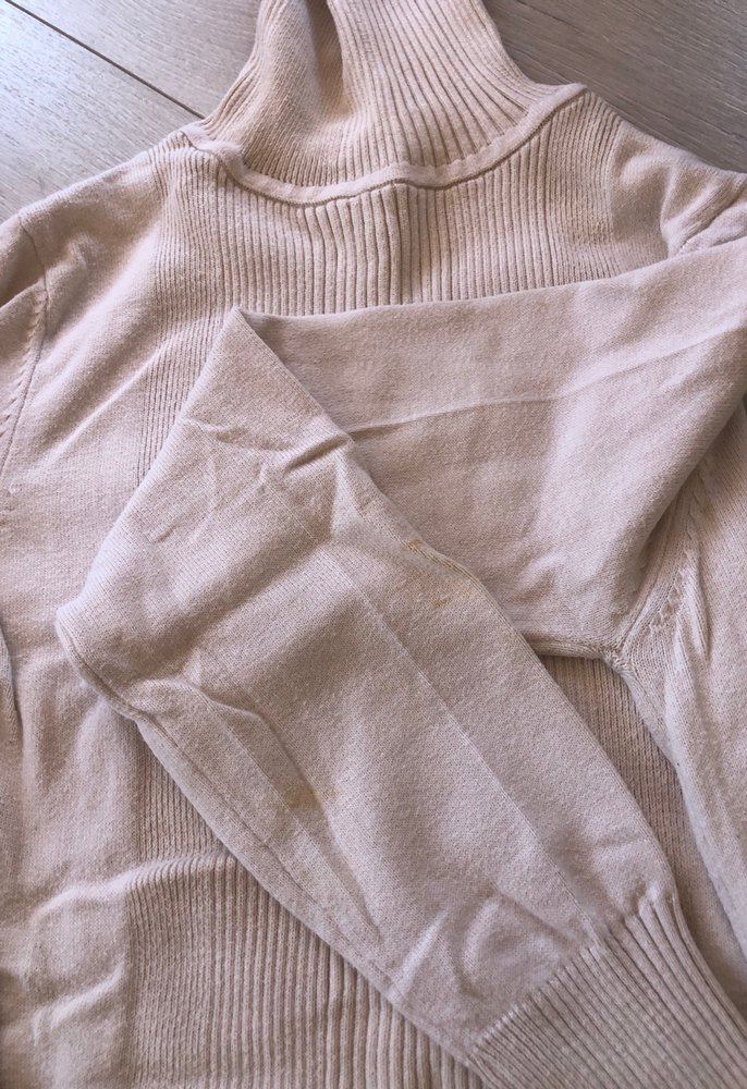 Bej Kadın Boğazlı Triko Kazak - Görsel 2