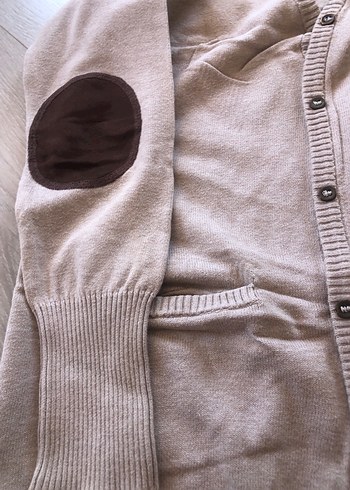 Bej Düğmeli Kadın Midi Hırka - Görsel 4